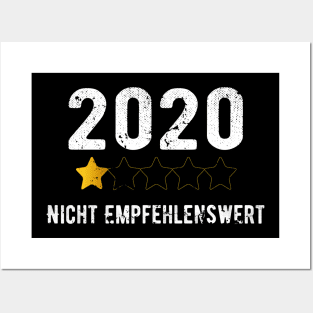 2020 Bewertung 1 Stern von 5 witziges Spruch Geschenk Posters and Art